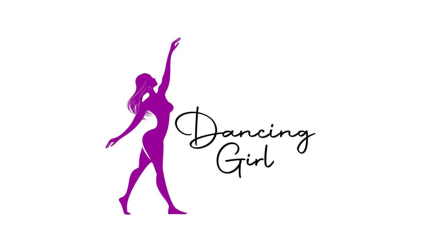 Creative Dancing Girl Logo vector