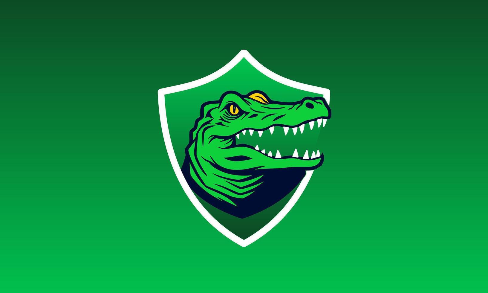 Creative Crocodile Badge Logo vector