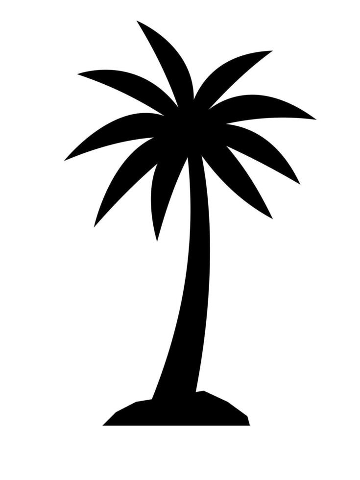 palm trees silhouettes. Hand drawn isolated illustrations. vector
