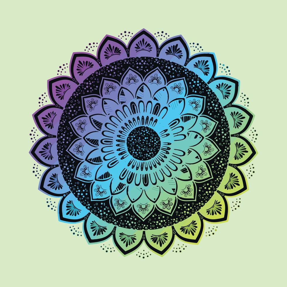 Mandala Design Featuring Geometric and Symmetrical Patterns vector