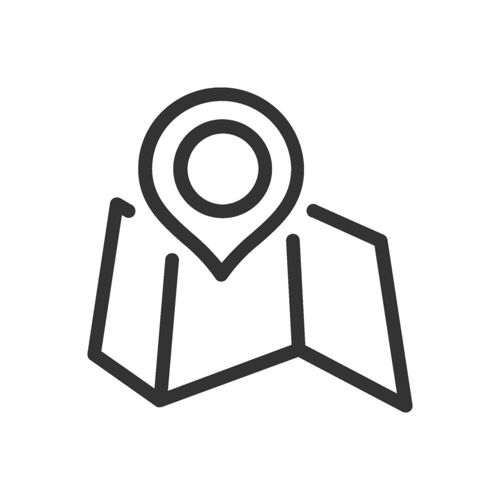 Map with location marker pin icon. Suitable for use in web design, mobile applications vector