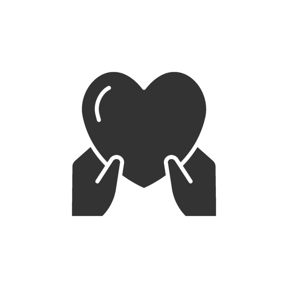 Hands holding a heart. symbolizes love, care, support, charity, health, and well-being. Perfect for use in designs related to healthcare, relationships, and more vector