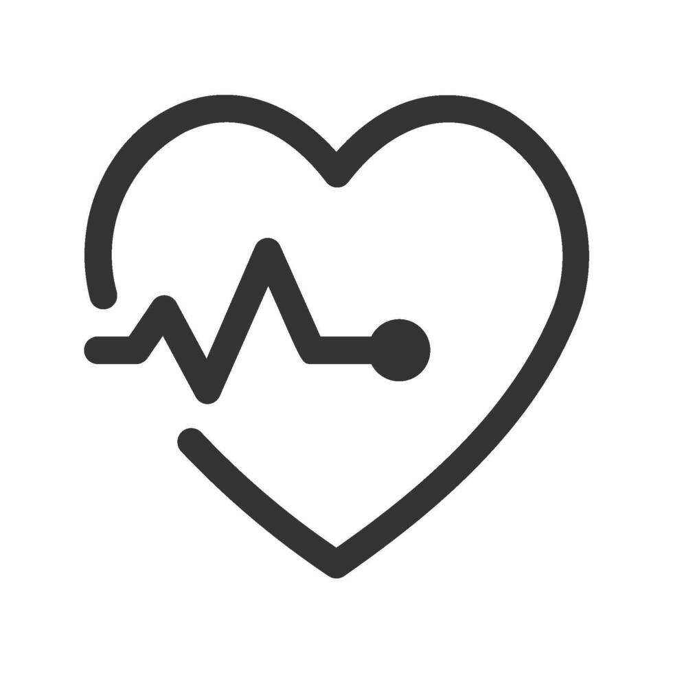 Heartbeat line icon. Ideal for medical, health, wellness, and design projects. vector