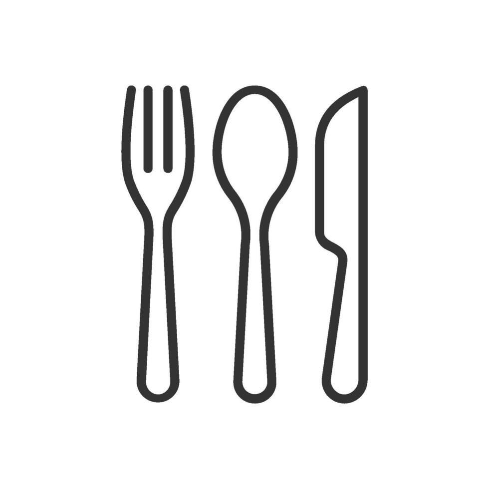 Cutlery icon set. Fork, spoon, and knife, perfect for restaurant menus, food related websites vector