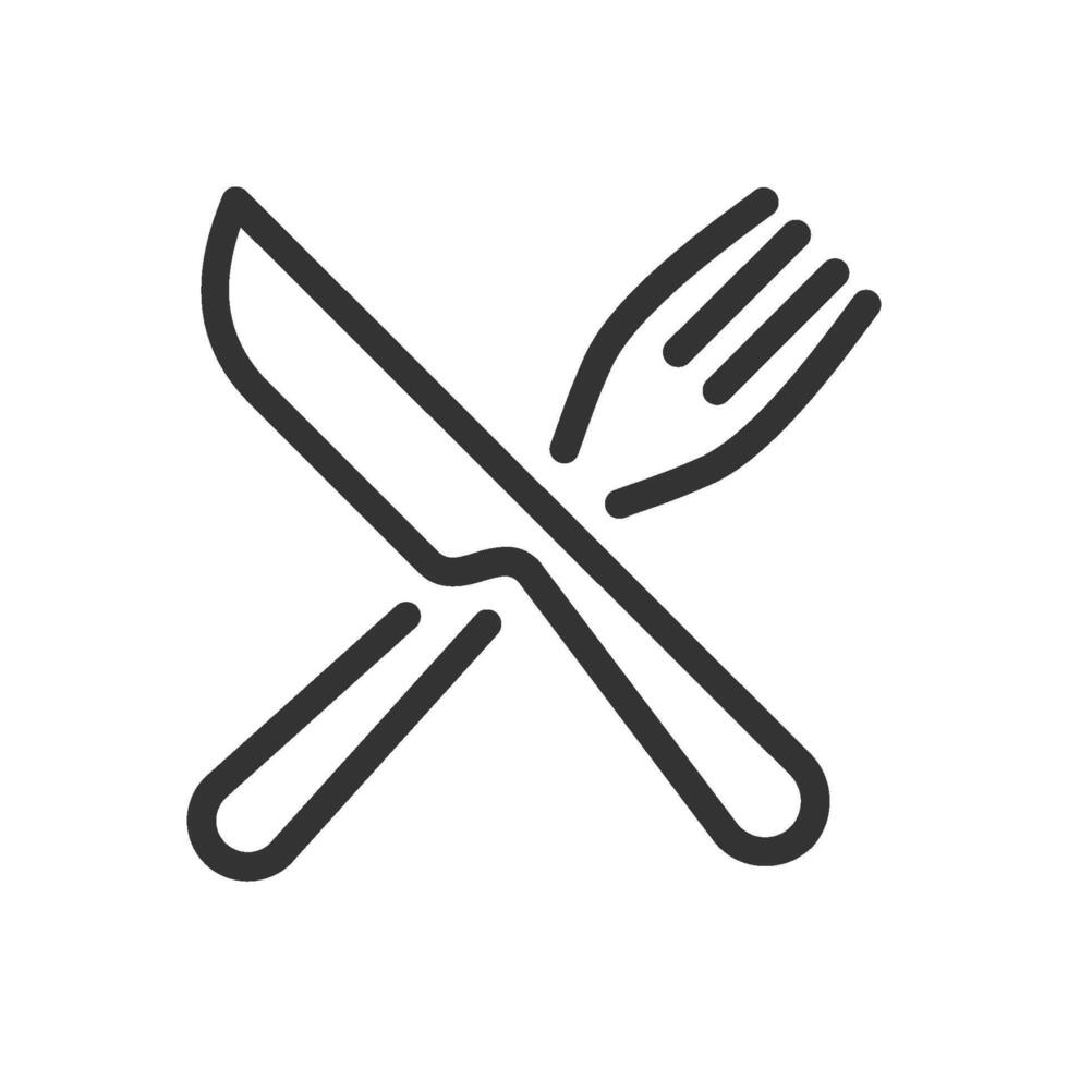 Fork and knife icon. Menu symbol. perfect for representing food, restaurant, or dining vector