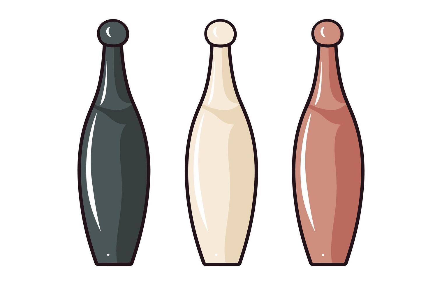 Ten Pin Bowling illustration isolated on a white background vector