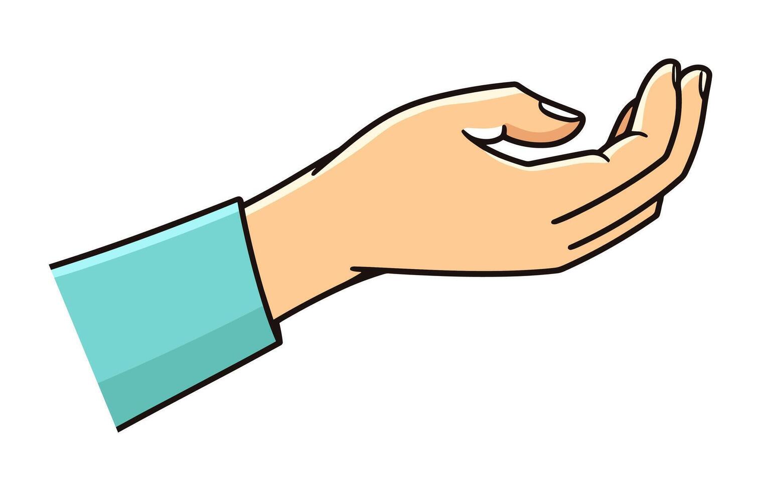 Helping Hand Clipart illustration isolated on a white background vector