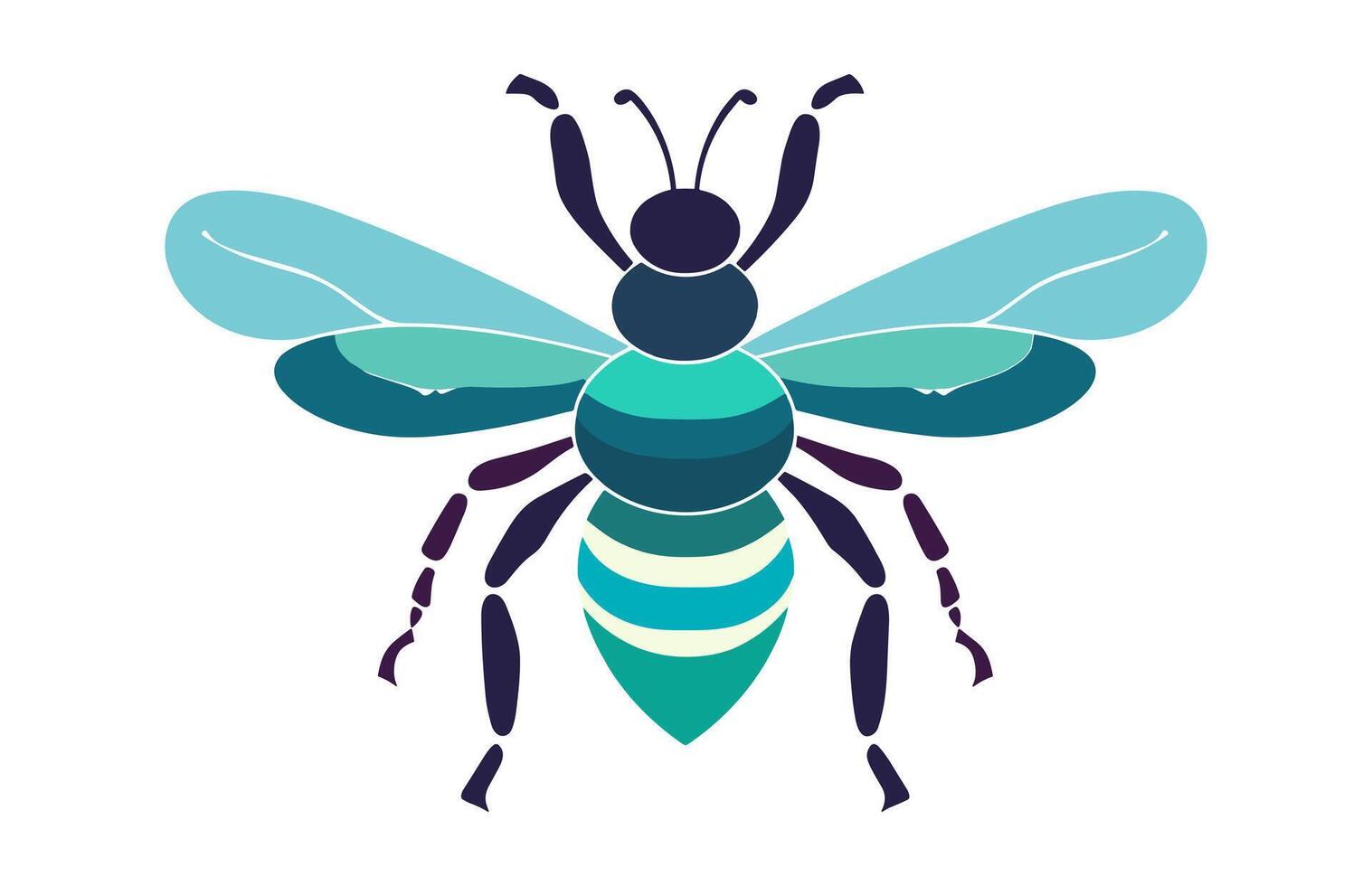 Bee illustration Clipart isolated on a white background vector
