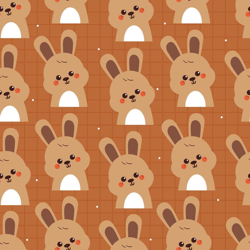 seamless pattern cartoon cat with smiley eyes. cute animal pattern for wallpaper, background and gift wrap vector