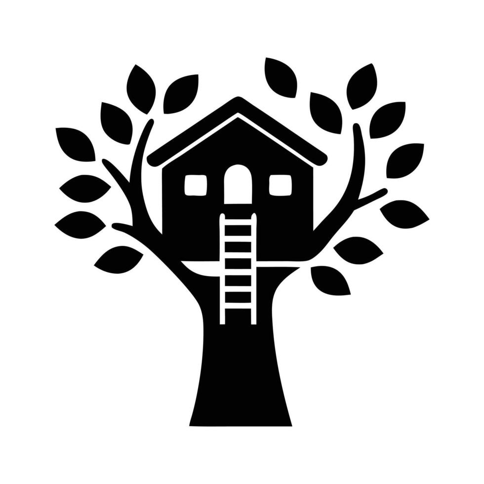 tree house icon. vector