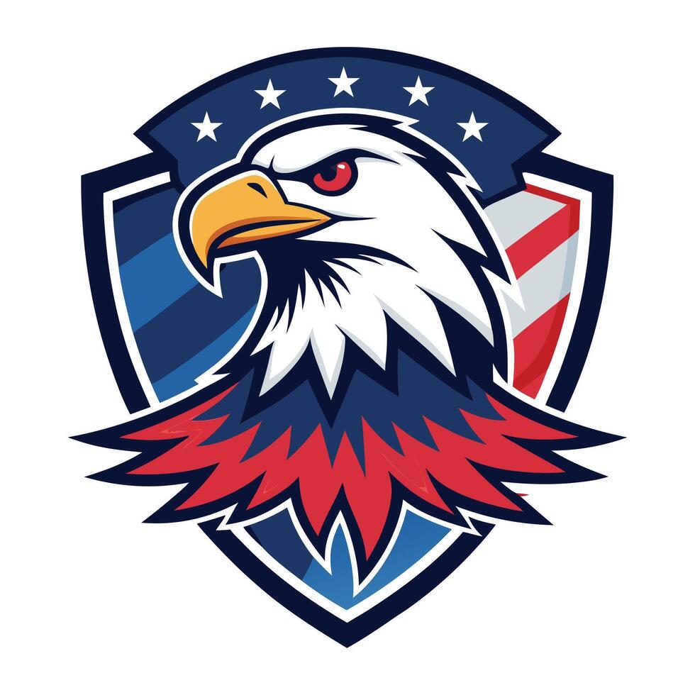 American eagle head logo. vector