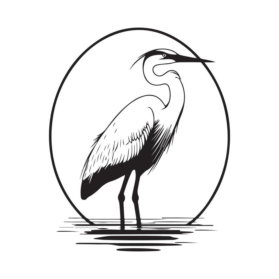 Purple stork Image isolated on the white background vector