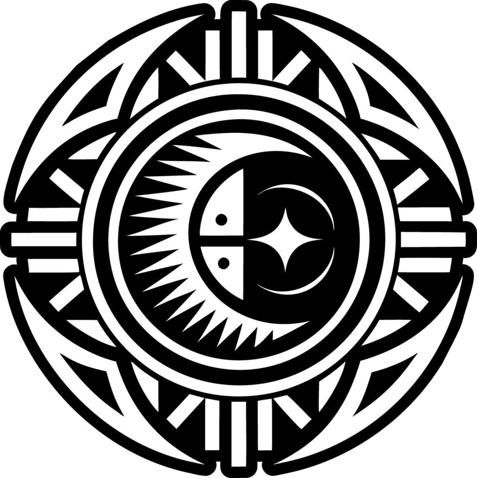 A filled style icon of moon symbol tattoo vector