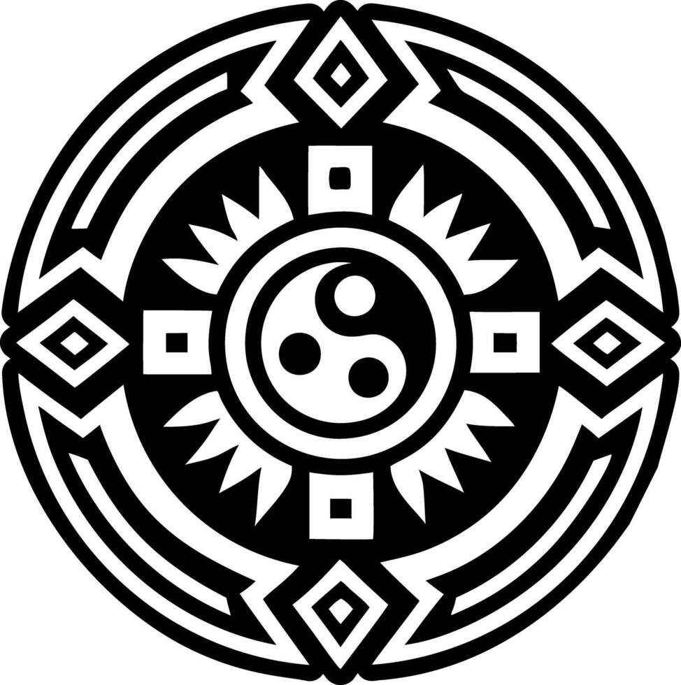 A filled style icon of dual spirit symbol vector