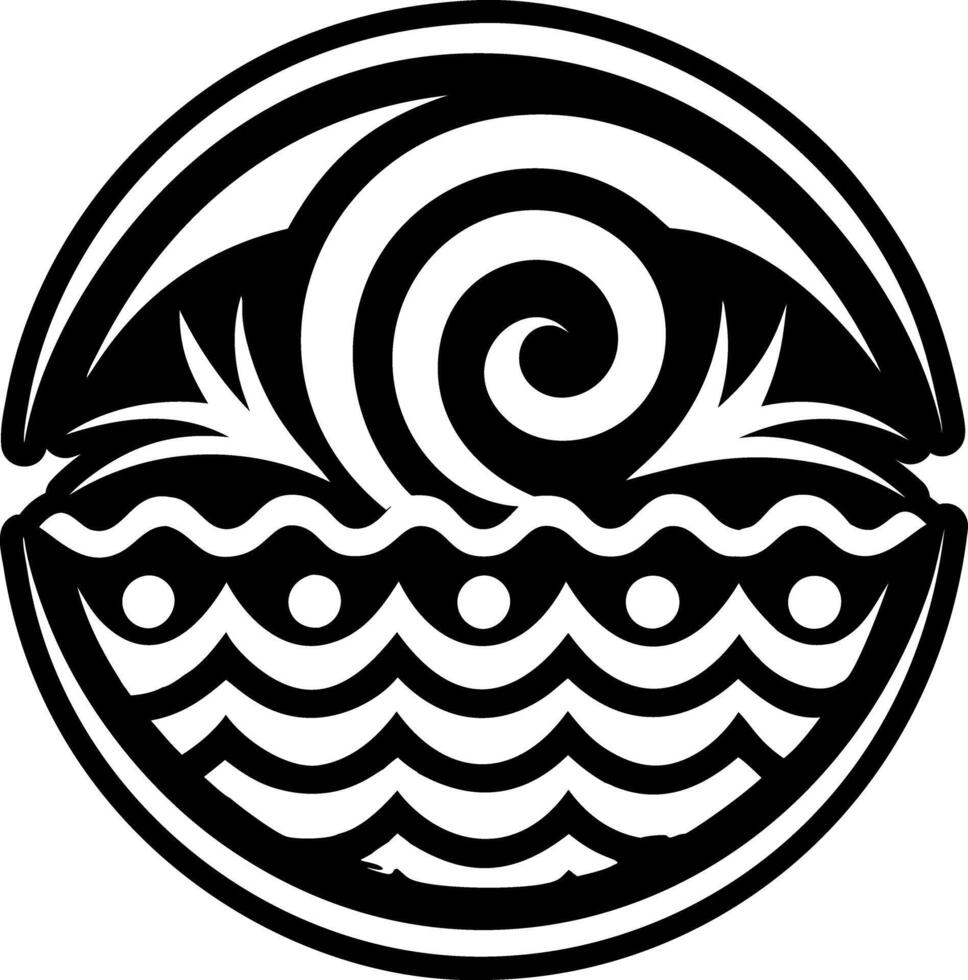 A glyph style icon of water wave symbol vector