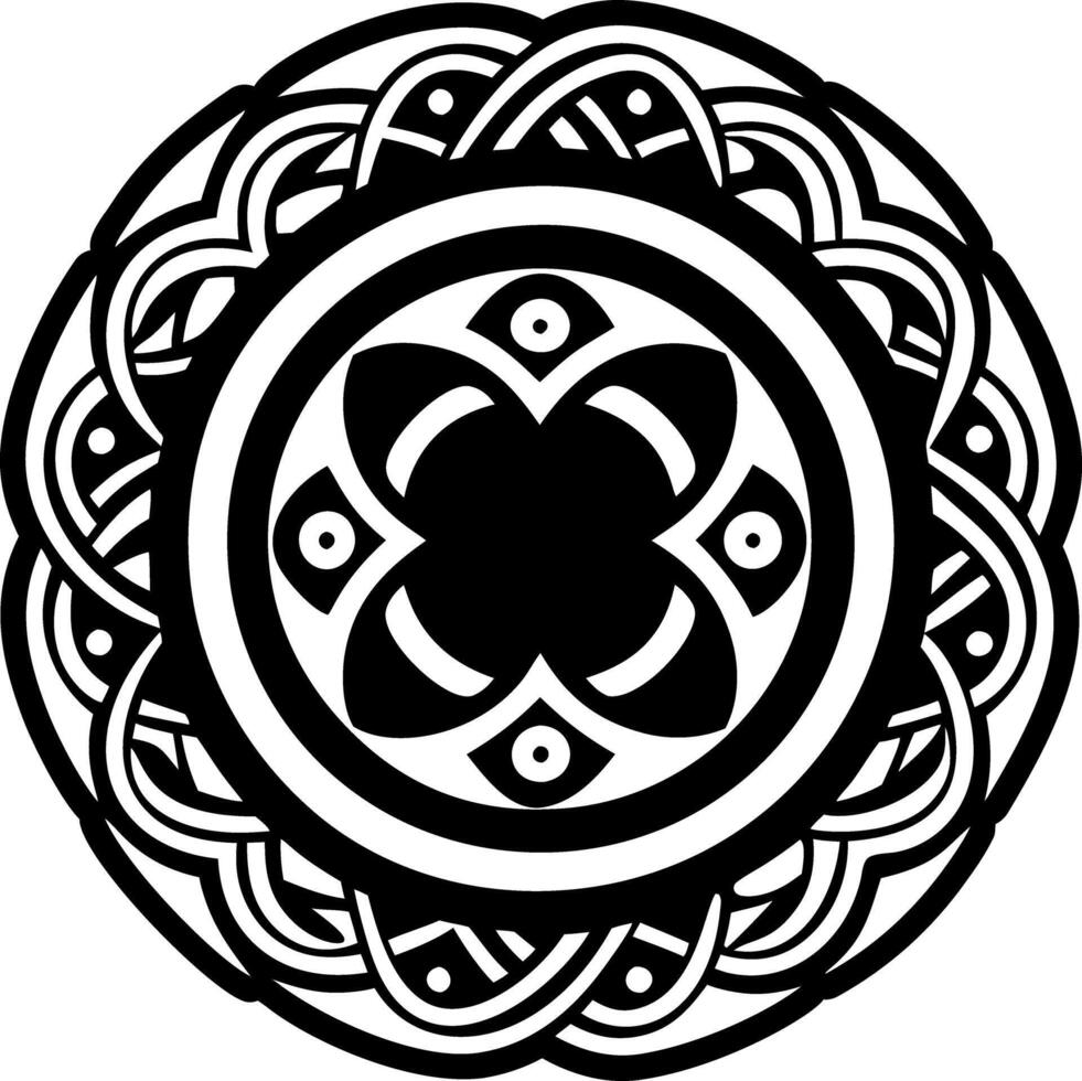 A celtic design in black and white vector