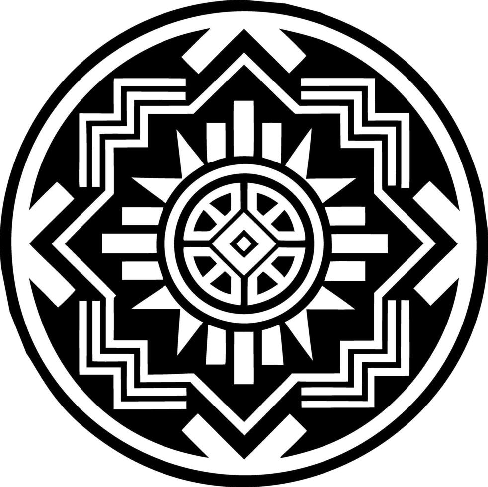 A glyph style icon of hopi charm tattoo vector