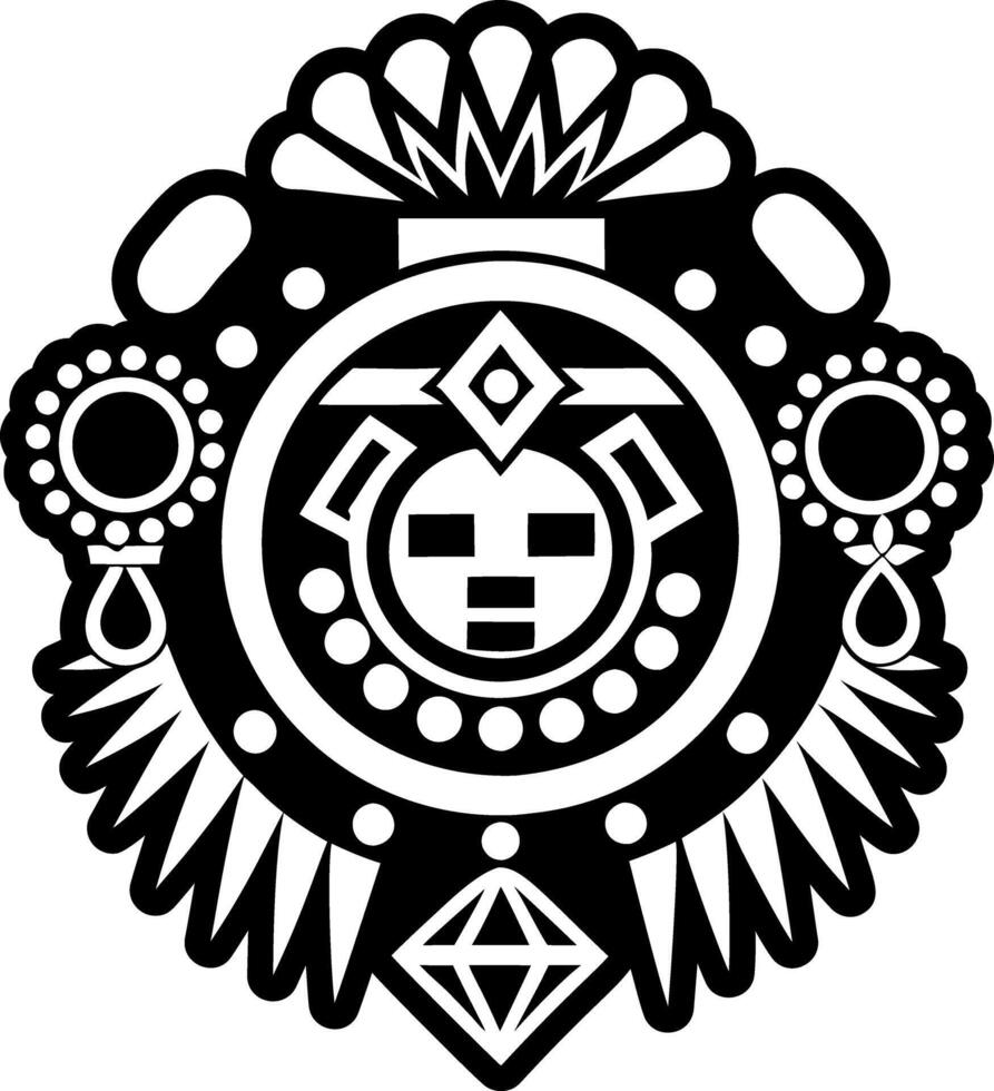 A solid style icon of hopi jewellery tattoo vector