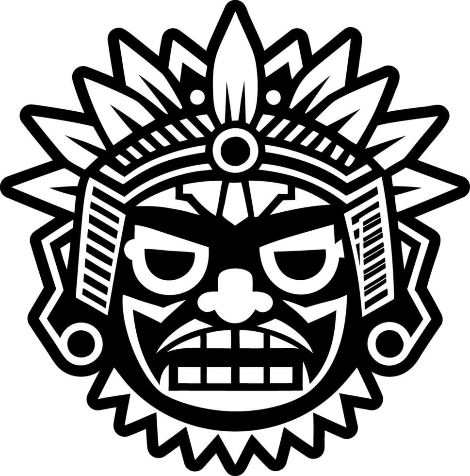 A glyph style icon of kachina mask symbol vector