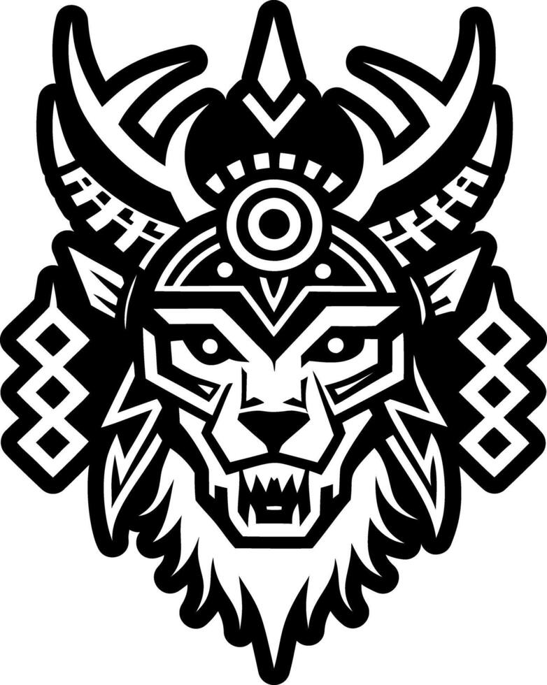 A filled style icon of forest spirit symbol vector