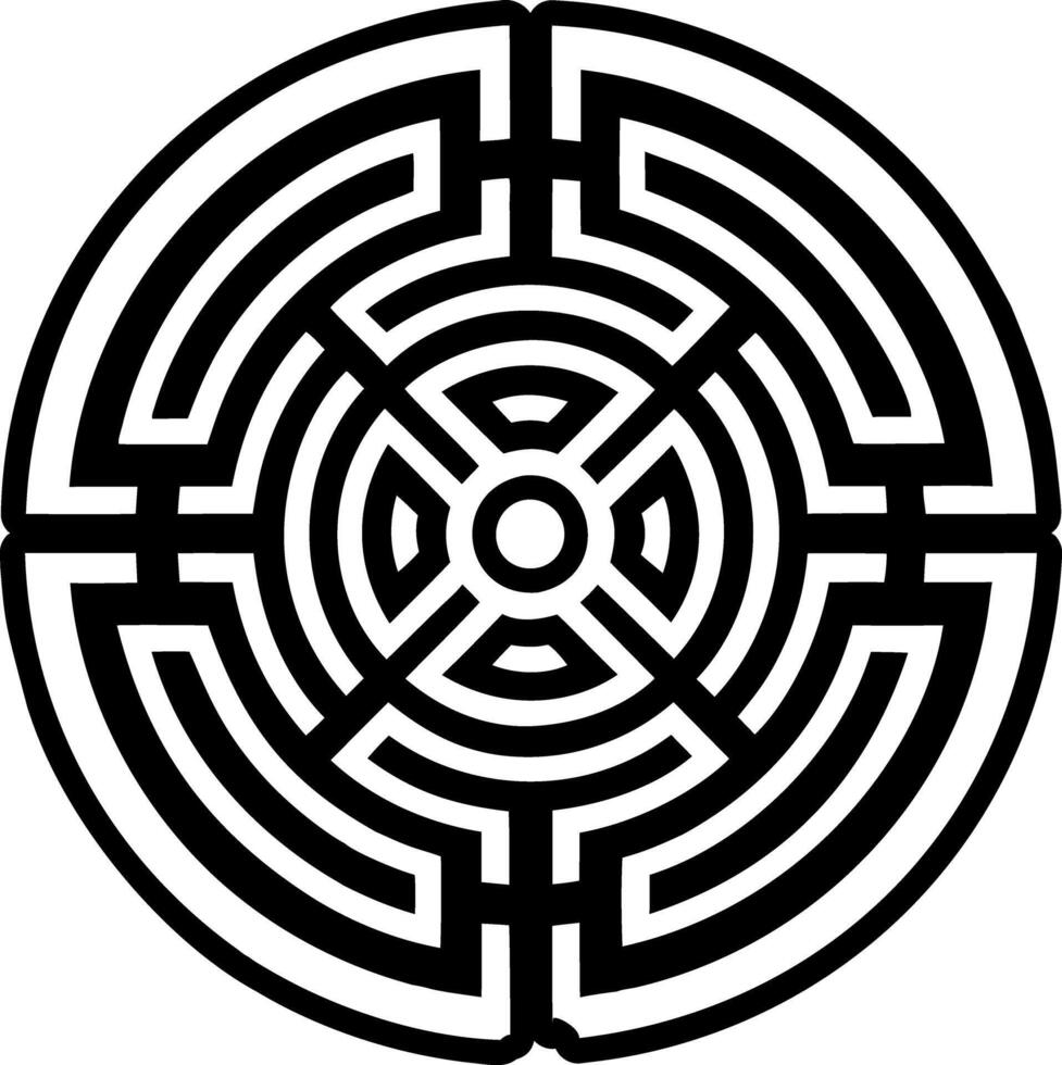 A glyph style icon of maze symbol vector