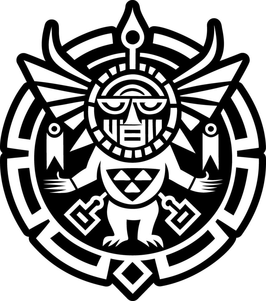 A filled style icon of earth guardian tattoo vector