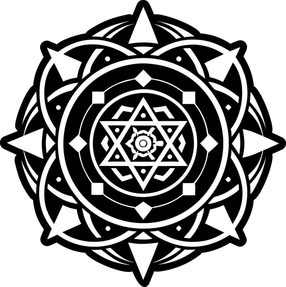 A solid style icon of hopi motif symbol vector