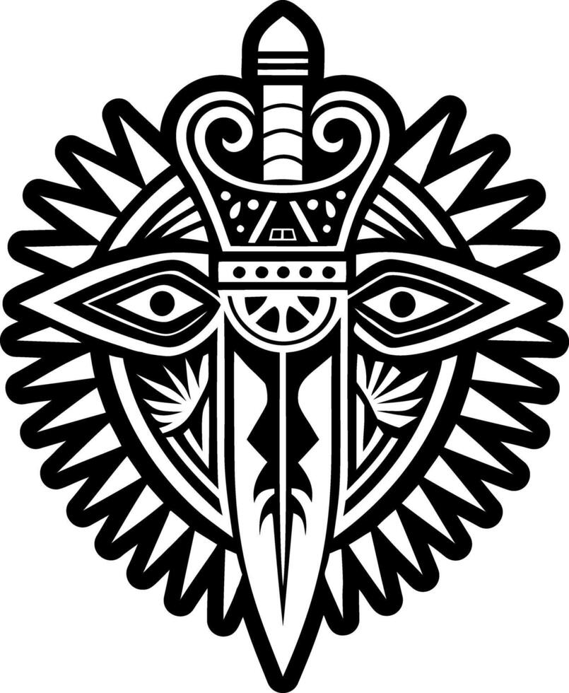 A solid style icon of ceremonial sword tattoo vector