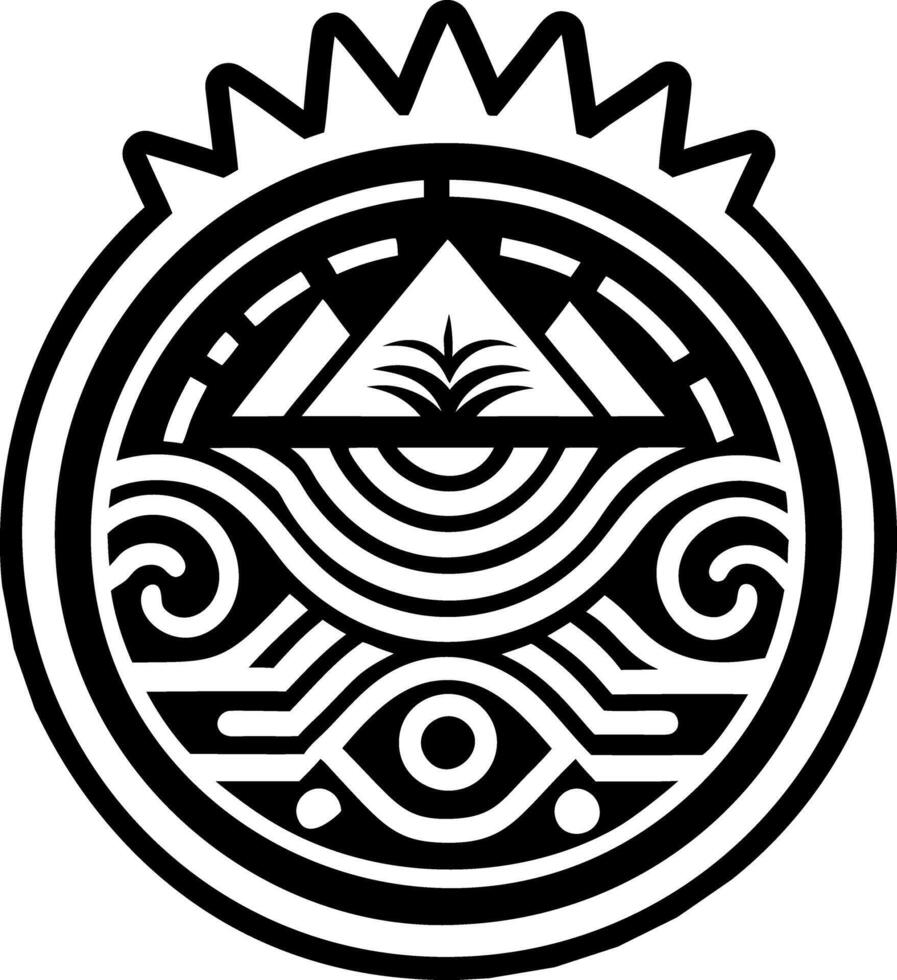 A glyph style icon of sacred river tattoo vector