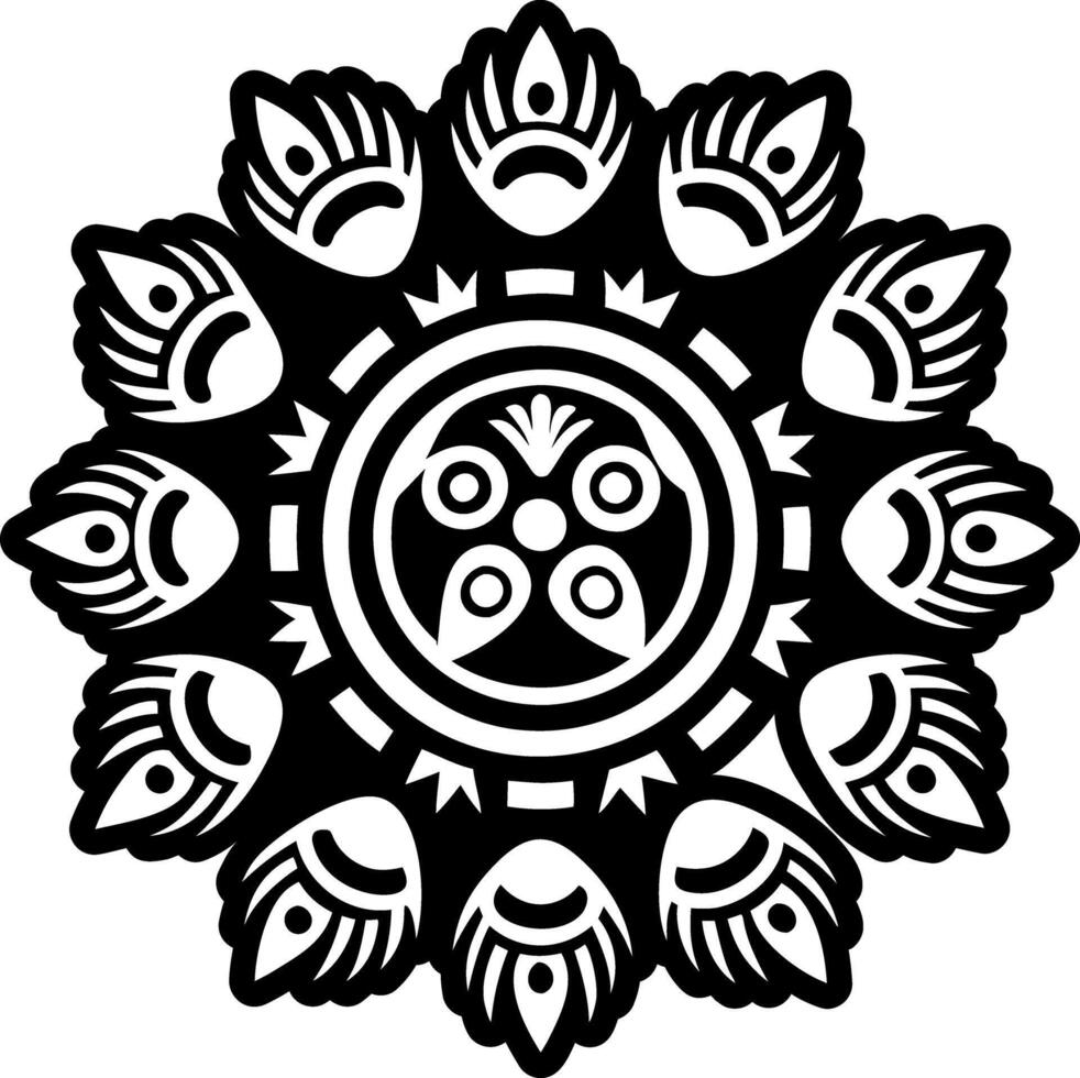 A filled style icon of hopi tattoo vector