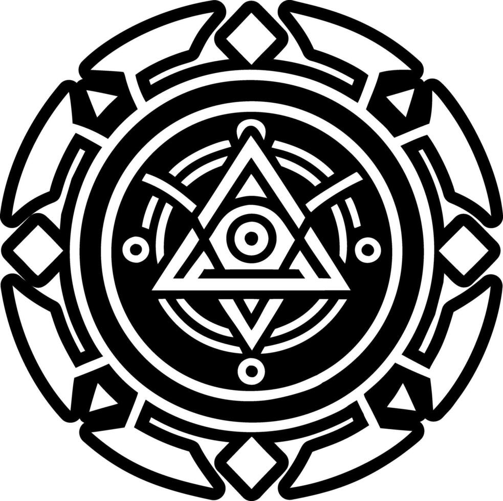 A filled style icon of hopi circle symbol vector
