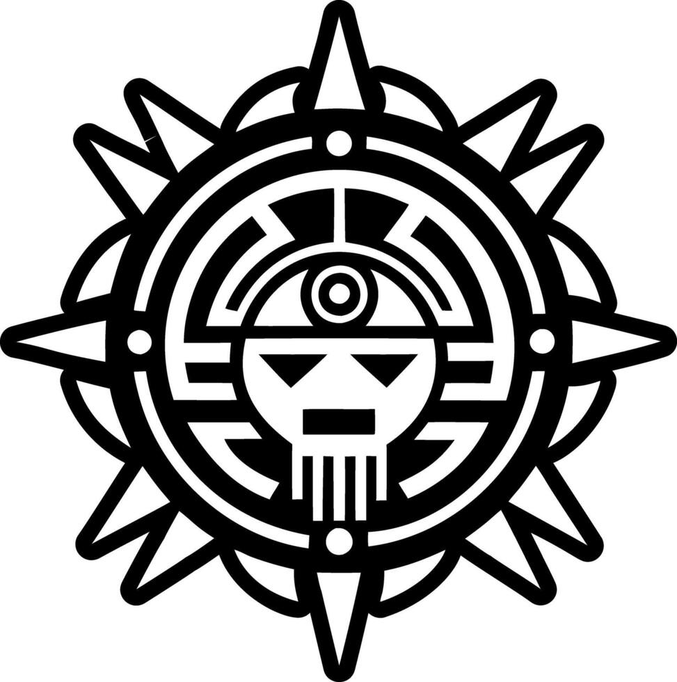 A glyph style icon of hopi warrior tattoo vector