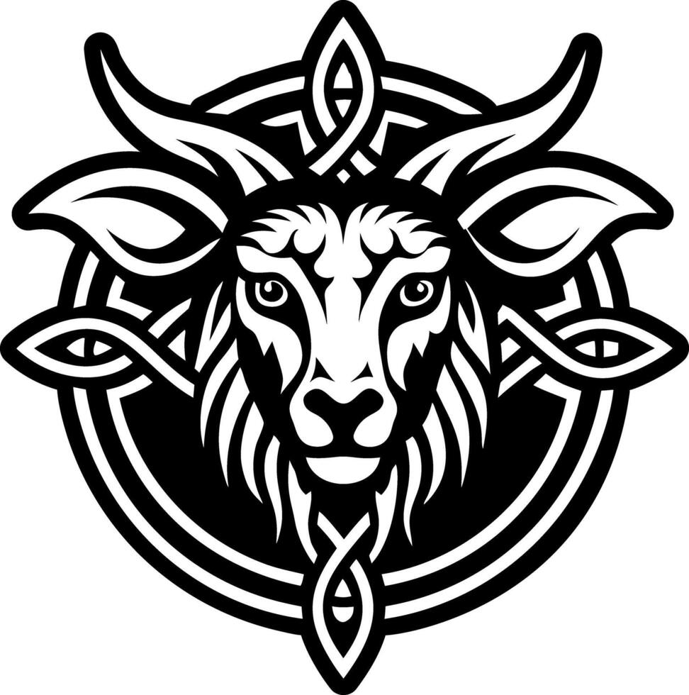 A solid style icon of lamb head symbol vector