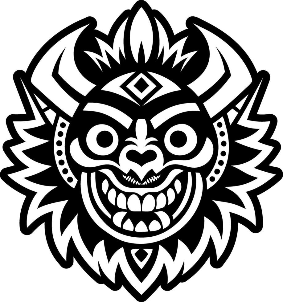 A glyph style icon of diablada mask symbol vector
