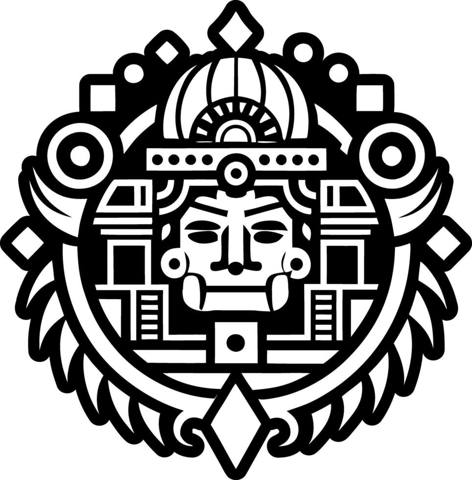 A filled style icon of peru sacsayhuaman symbol vector