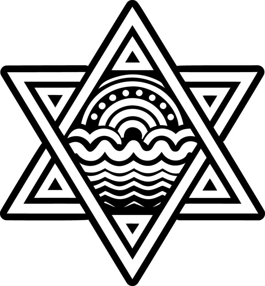 A filled style icon of native art symbol vector