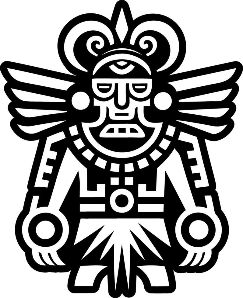A filled style icon of peru culture symbol vector