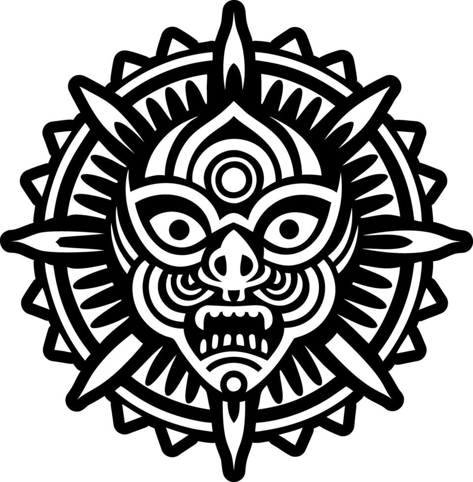 A solid style icon of peru vision symbol vector