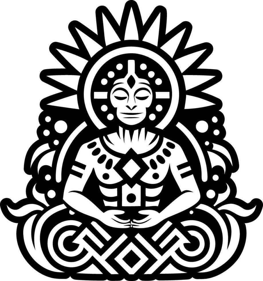 A filled style icon of ayahuasca tattoo vector