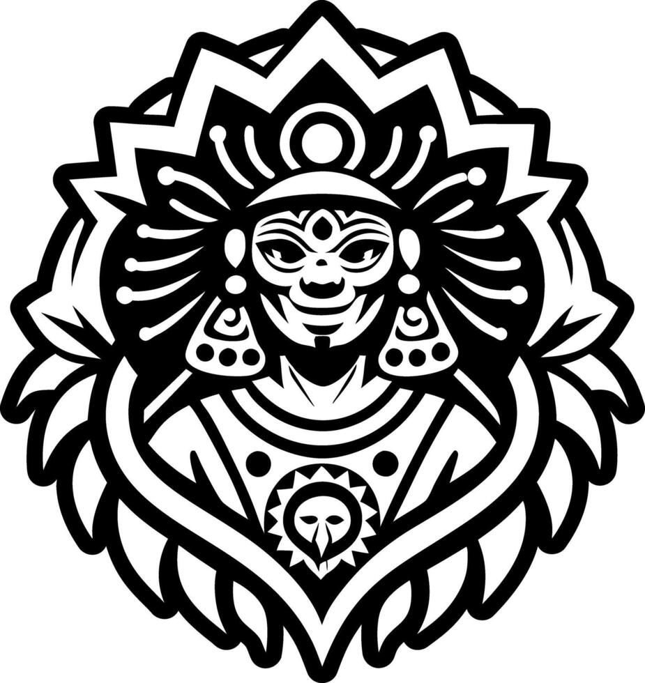 A solid style icon of rainforest tattoo vector