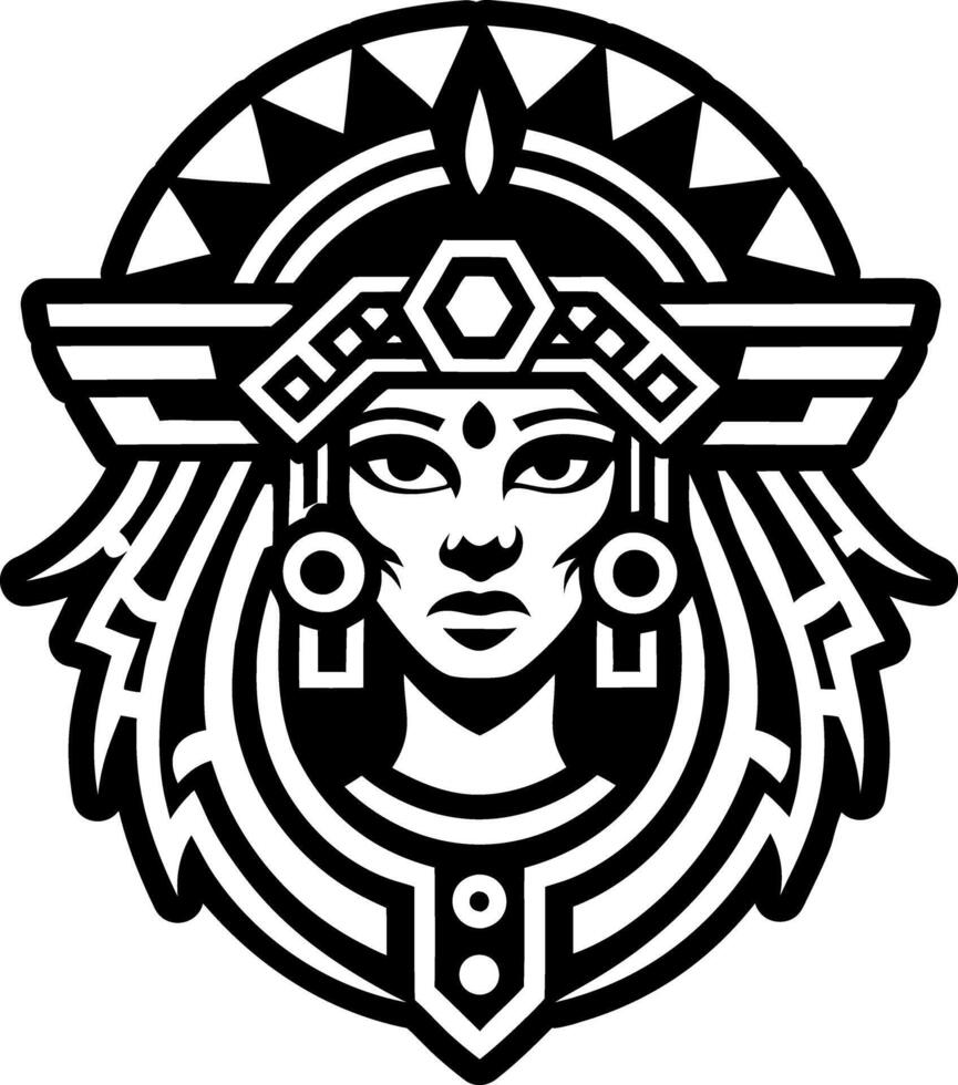 A filled style icon of inca symbol vector