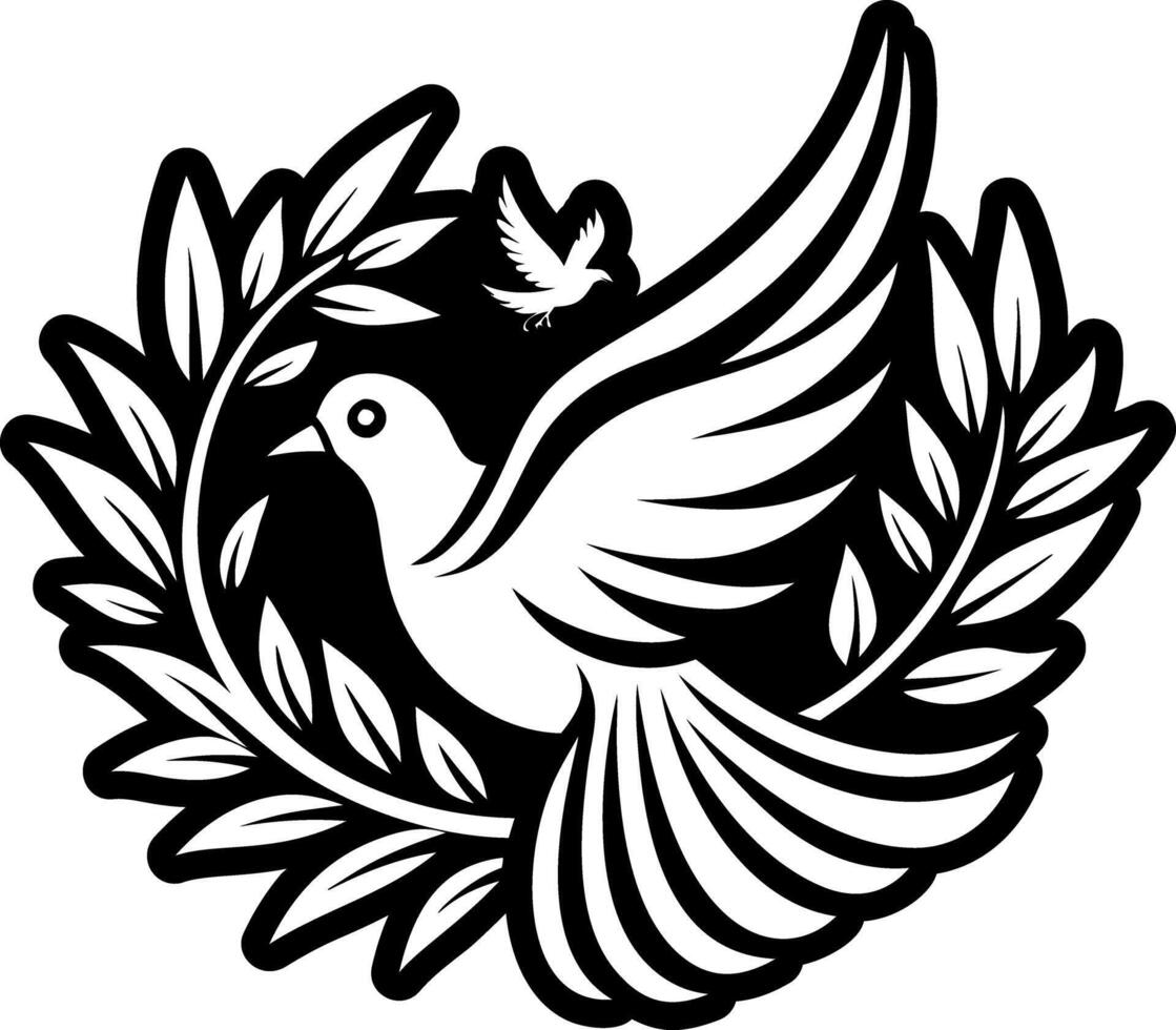 A glyph style icon of holy spirit tattoo vector