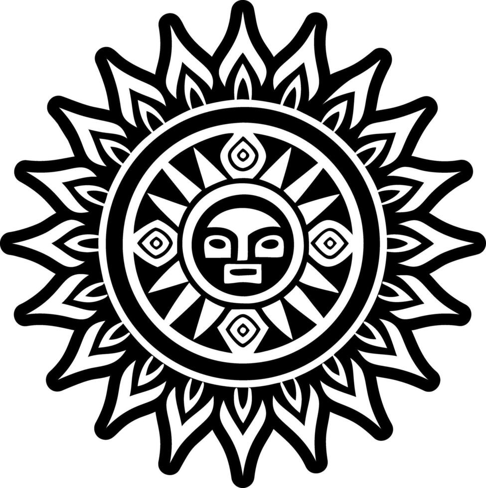 A solid style icon of hopi deity symbol vector