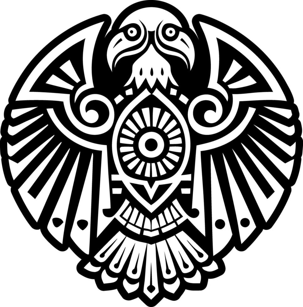 A solid style icon of peruvian condor tattoo vector