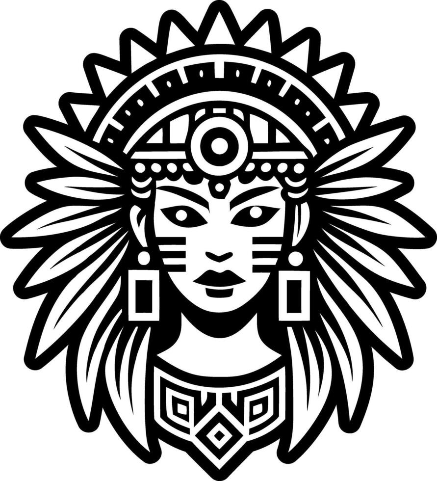 A glyph style icon of maiden tattoo vector