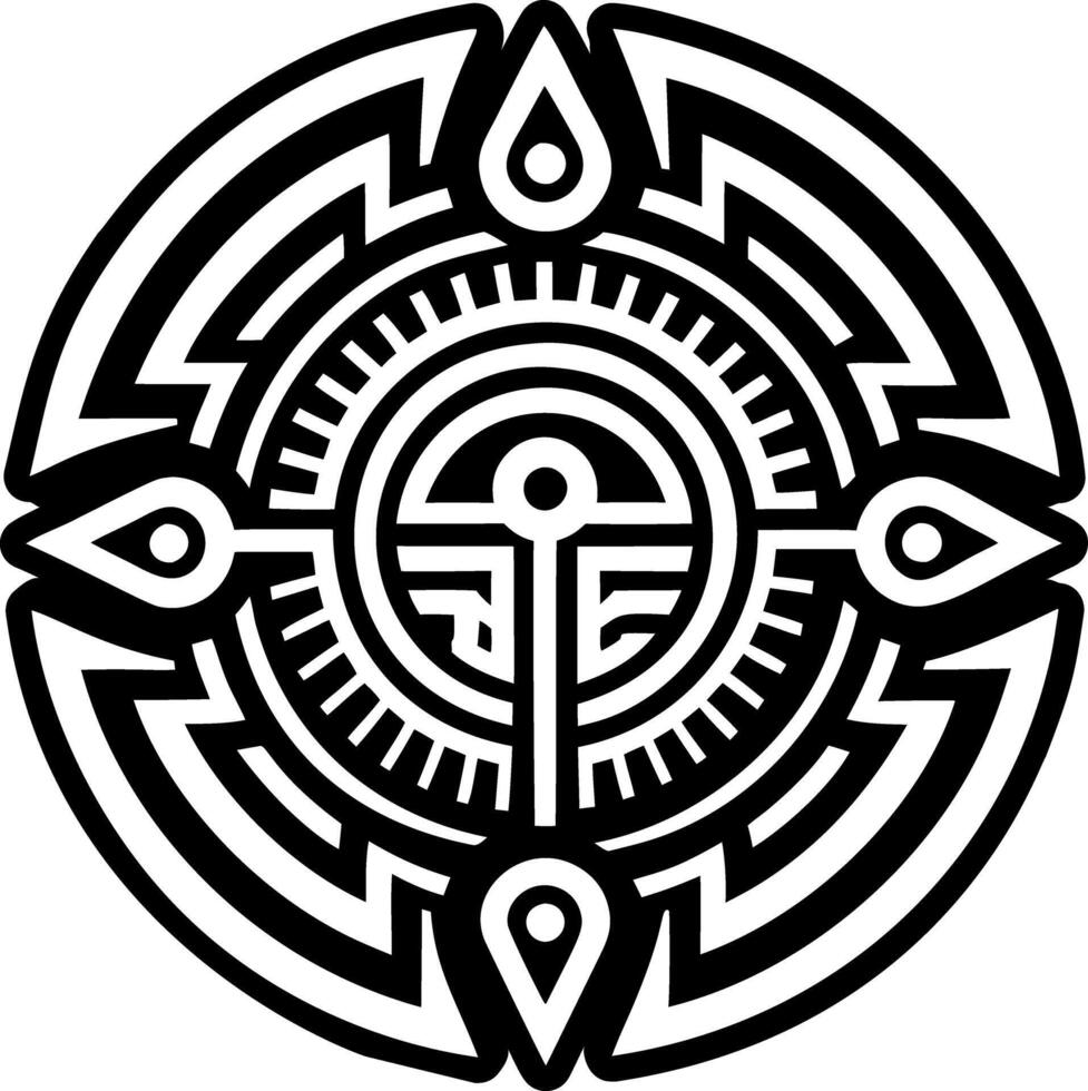 A filled style icon of hopi pathway symbol vector
