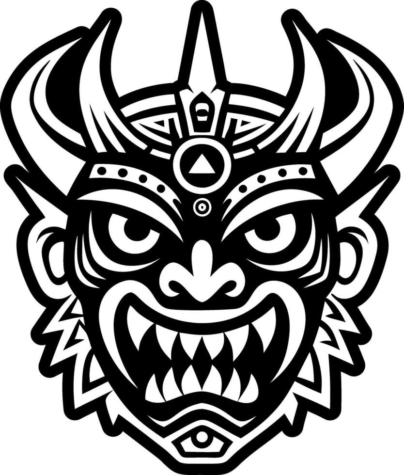 A glyph style icon of diablada tattoo vector