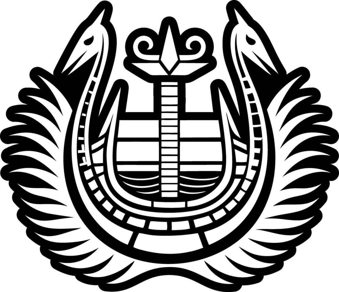 A filled style icon of floating uros symbol vector