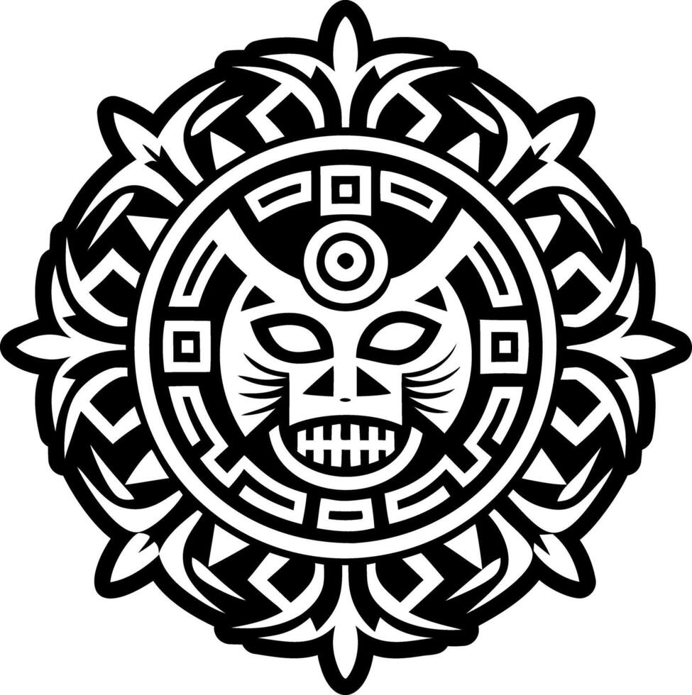 A filled style icon of hopi painting tattoo vector