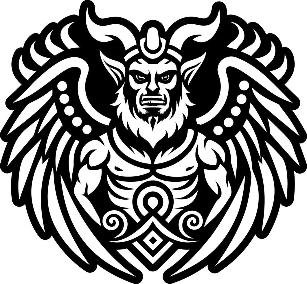 A solid style icon of mythical creature symbol vector